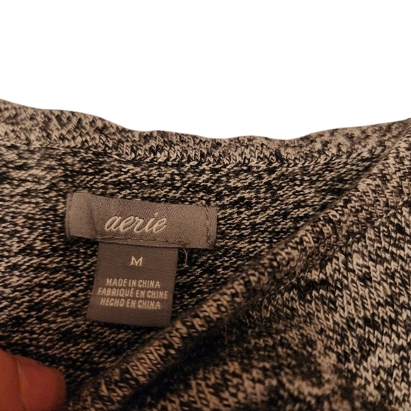 Aerie Heather Gray Knit Tank Top With Wrap Waist Tie Size M - Picture 9 of 11